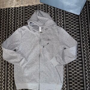 ALO Yoga Gray Zip-Up and pants set